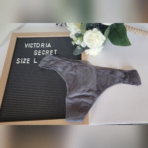 Victoria's Secret Gray Lace Panties size large